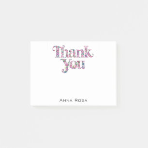 *~* AP85 Floral Thank You Gratitude Manifesting Post-it Notes