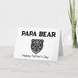 *~* AP86 Celtic PAPA BEAR Carte Fête des pères pho