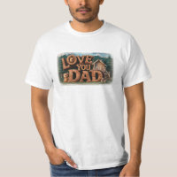 *~* AP86 LOVE YOU DAD Father's Day Rustic