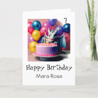 *~* AP88 AGE Baby Tiny Dragon Cake Carte d'anniver