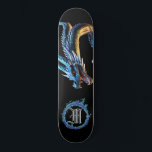 *~* AP88 Elemental Metallic Dragon Mouth Blue Skateboard<br><div class="desc">(Search code AP88 to find similar items ) Easily Transfer to other Zazzle Products. Elemental Element DRAGON with RING of FIRE / FLAMES / FLAME and INITIAL MONOGRAM for your name - Keep or edit or delete the text. This Fierce Popular trending skateboard Chinese style custom pro Element Dragon design...</div>