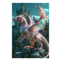 *~* AP88 Fantasy Shimmering Dragon Wall Art 15