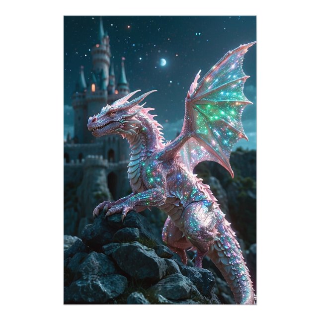 *~* AP88Fantasy  Dragon Castle Wall Artwork 20 Photo Print (Front)