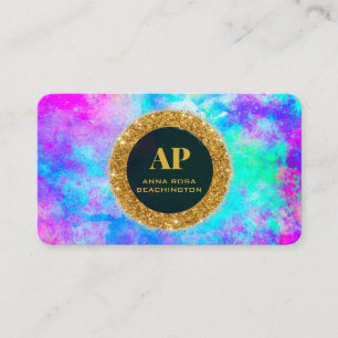 *~AP93 Neon BOLD Carte de visite QR Abstrait