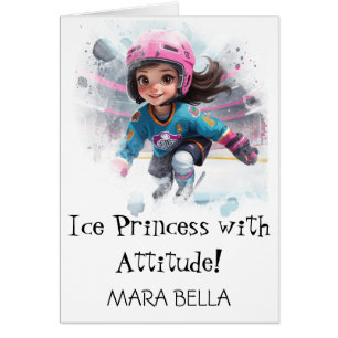 *~* AP94 Mignonne 4 fille de hockey Personnaliser 