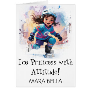 *~* AP94 Mignonne Hockey Girl 17 Personnaliser Ann