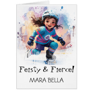 *~* AP94 Mignonne Hockey Girl 17 Personnaliser Ann