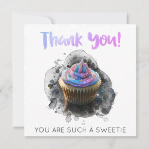 *~  AP99  Cup Cake THANK YOU Card