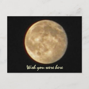 AP- Funny Wish you were here moon postcard