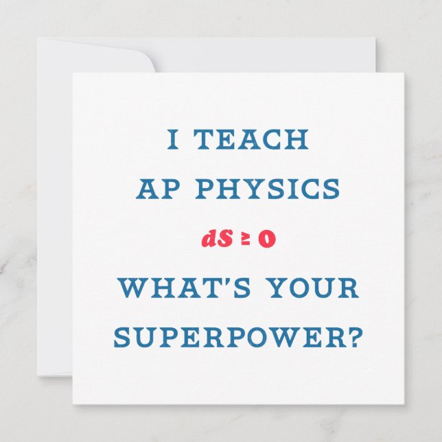 AP Physics Teacher Superpower Graphic (Front)