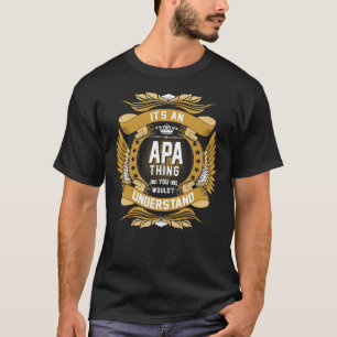 APA Name, APA family name crest T-Shirt