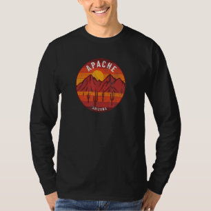 Apache Arizona Vintage Cactus Sunset Desert Landsc T-Shirt