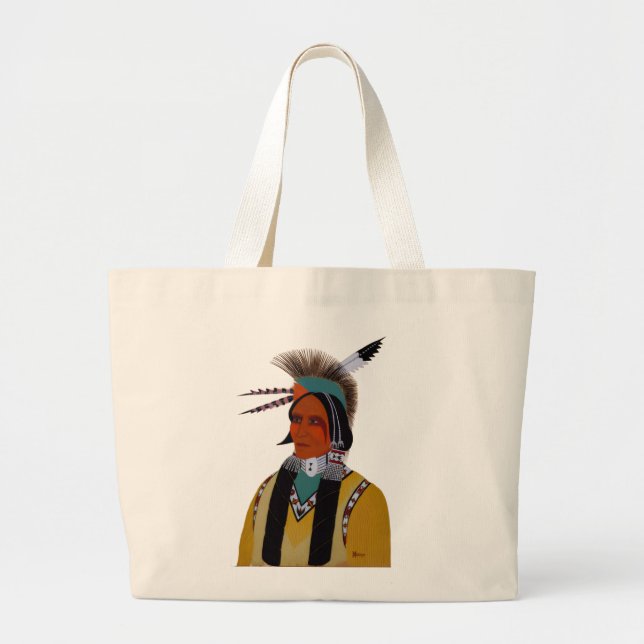 Apache Ben Large Tote Bag (Front)