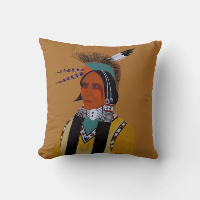 Apache Ben Throw Pillow (Front)