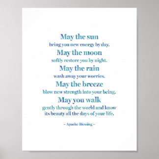 Apache Blessing in Watercolor Wash Poster