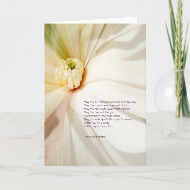 Apache Blessing Magnolia Greeting Card (Front)