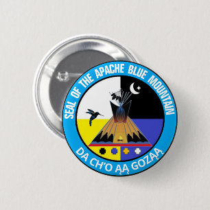 Apache Blue Mountain®  2 Inch Round Button