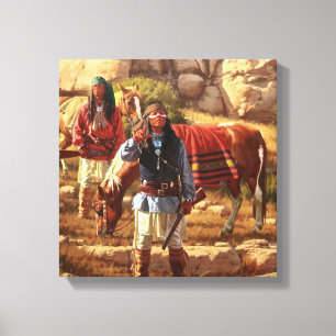 Apache Braves With Geronimo Canvas Print