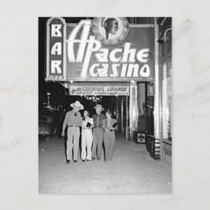 Apache Casino & Bar Vintage Las Vegas Photo Postcard