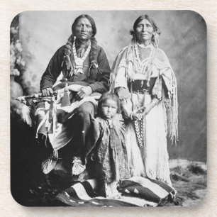 Apache Chief Antonio Maria with his family, 1897 ( Coaster