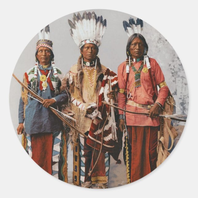 Apache Chiefs Garfield Ouche Te Foya 1899 Classic Round Sticker (Front)