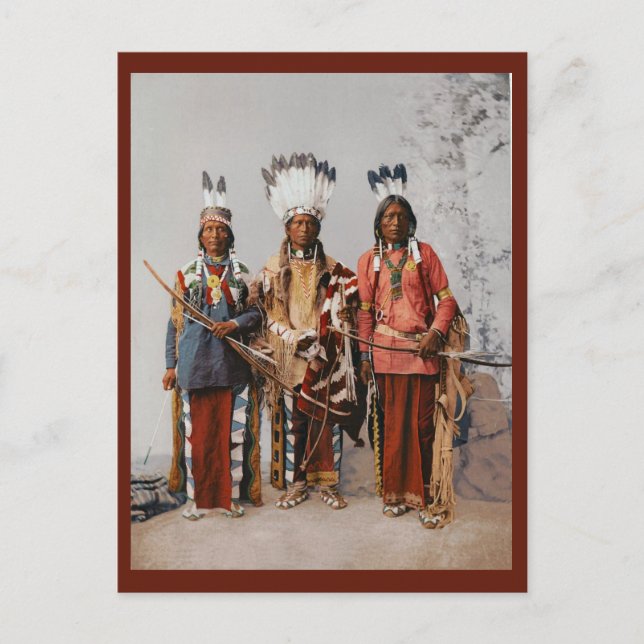 Apache Chiefs Garfield Ouche Te Foya Vintage Postcard (Front)