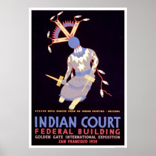 Apache Devil Dancer 1939 WPA Poster