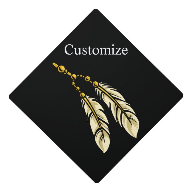 Apache Feathers Thunder_Cove Graduation Cap Topper (Front)