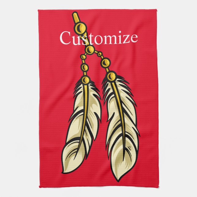 Apache Feathers Thunder_Cove Kitchen Towel (Vertical)