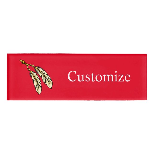 Apache Feathers Thunder_Cove Name Tag (Front)