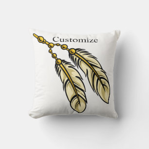 Apache Feathers Thunder_Cove Throw Pillow