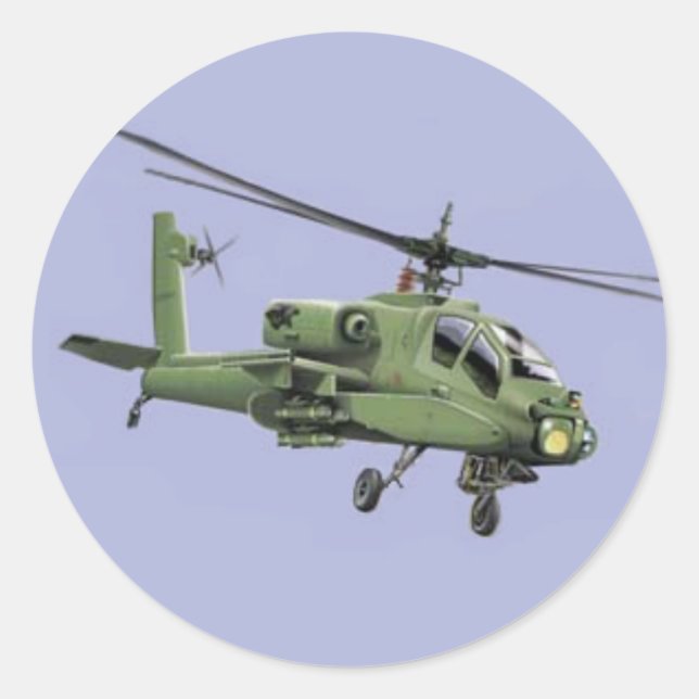 Apache Helicopter sticker (Front)