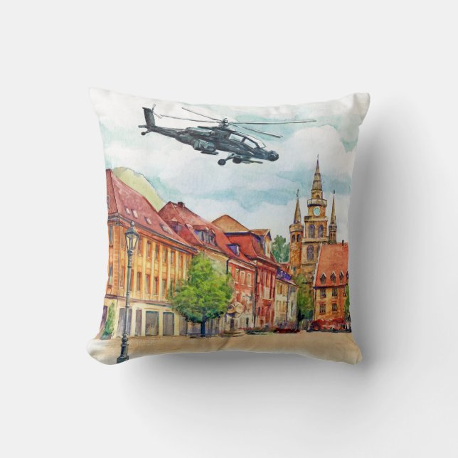 Apache in Ansbach Throw Pillow (Front)