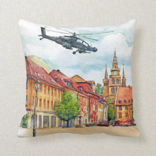 Apache in Ansbach Throw Pillow
