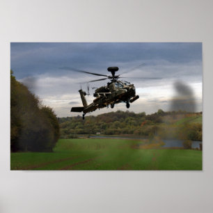 Apache In The Field Poster