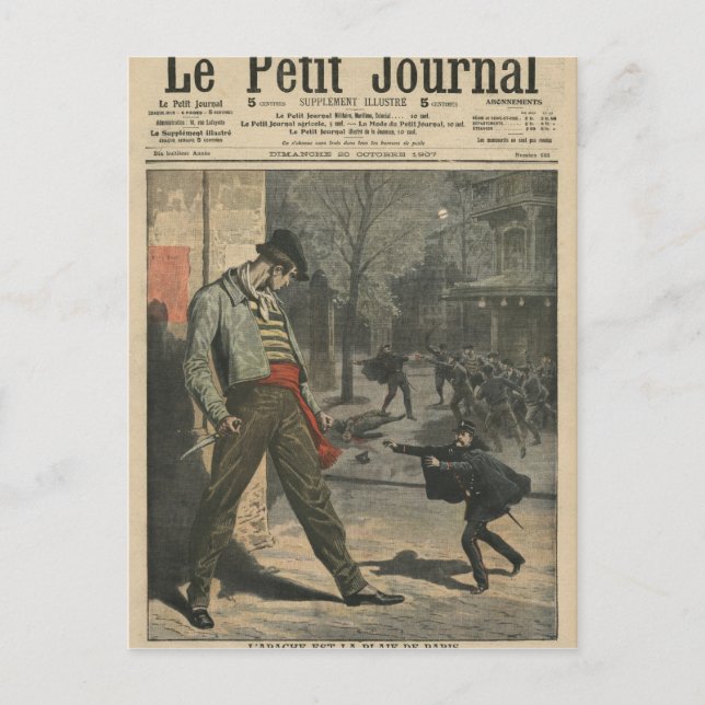 Apache is a nuisance for Paris Postcard (Front)