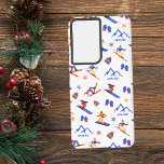 Apache New Mexico Mountain Ski Snowboard Pattern Samsung Galaxy Case<br><div class="desc">A funny winter skiing seamless pattern for the ski resort Apache in New Mexico,  Sierra Blanca,  USA. Perfect gift idea for winter sports lovers: ski,  snowboard,  freestyle,  ski jump,  cross-country skiing.</div>