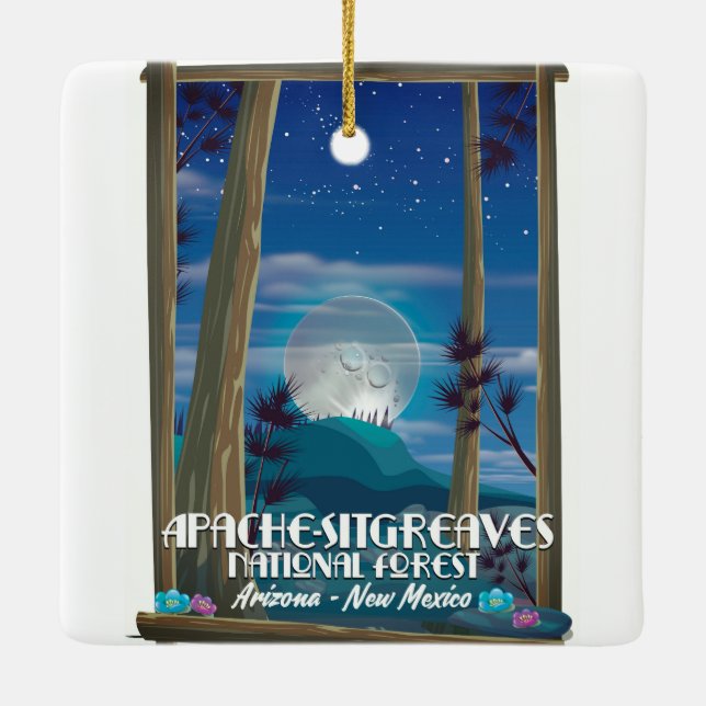 Apache-Sitgreaves National Forest Ceramic Ornament (Back)