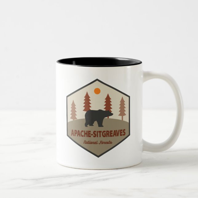 Apache-Sitgreaves National Forests Arizona Bear Two-Tone Coffee Mug (Right)