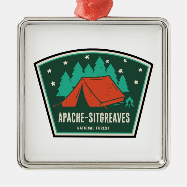 Apache-Sitgreaves National Forests Camping Metal Ornament (Front)