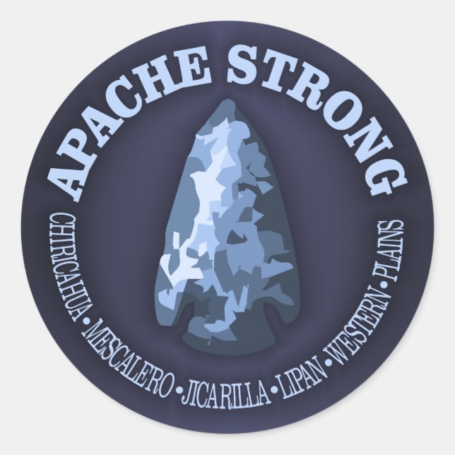 Apache Strong Classic Round Sticker (Front)