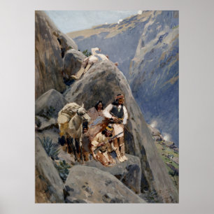 Apache Tribe Fighting American Indian Wars Poster