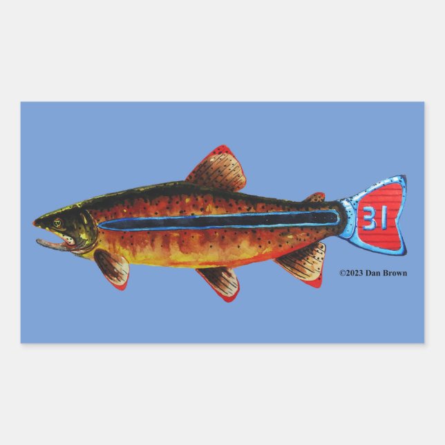 Apache Trout Mug Sticker (Front)