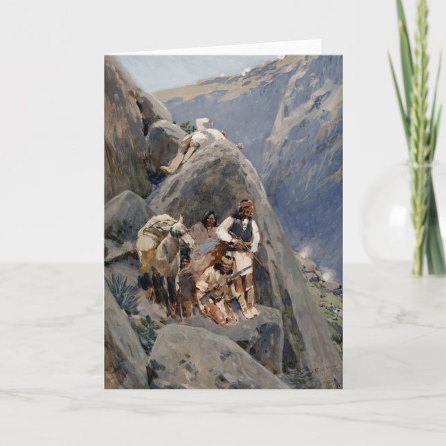 Apache Warriors: Ambush on American Cavalry Card (Front)