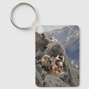 Apache Warriors: Ambush on American Cavalry Keychain