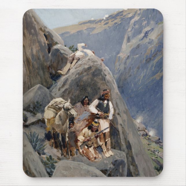 Apache Warriors: Ambush on American Cavalry Mouse Pad (Front)