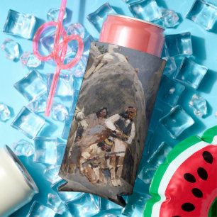 Apache Warriors: Ambush on American Cavalry Seltzer Can Cooler