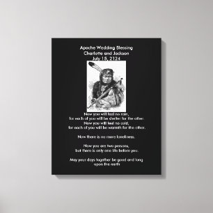 Apache Wedding Blessing Blood Cheif Canvas Print