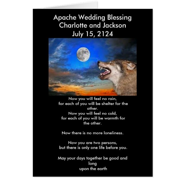 Apache Wedding Blessing Grey Wolf (Front)