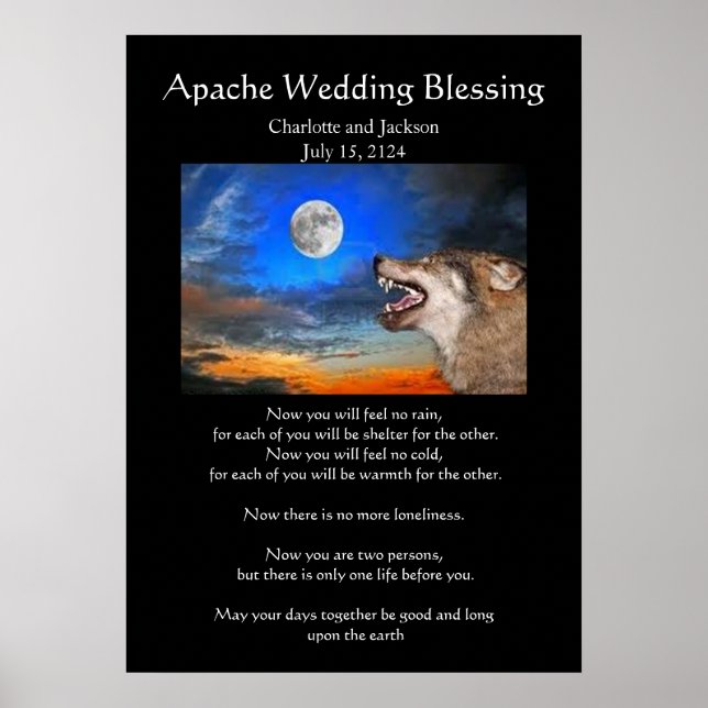 Apache Wedding Blessing Grey Wolf Poster (Front)
